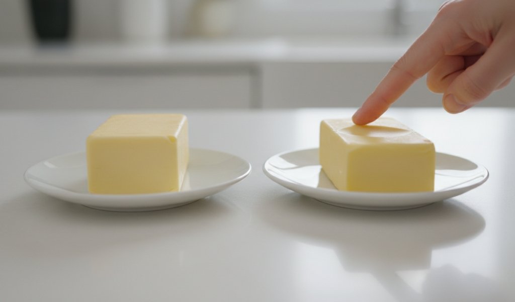 how to know if butter is softened using finger test for baking