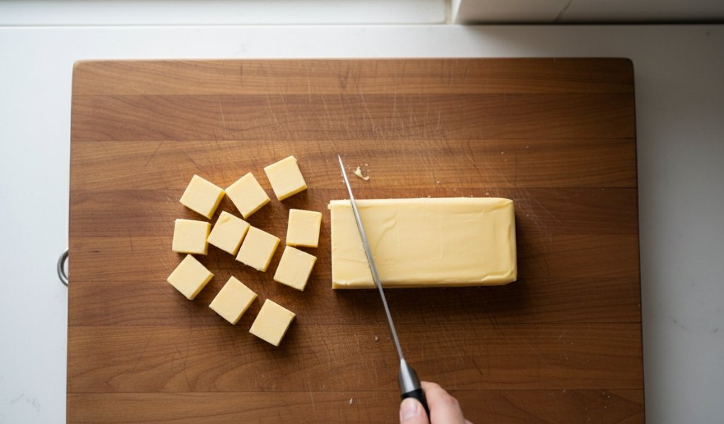best way to soften butter quickly by cutting into small pieces