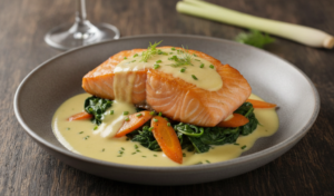 Salmon Confit with Lemongrass Sauce